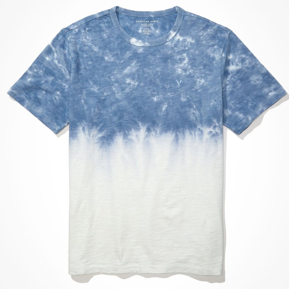 American Eagle Super Soft Slub Icon Dip-Dye T-Shirt